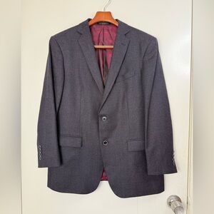John Varvatos purple Bleeker wool suit jacket 42R
